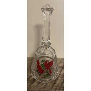 Vintage Cardinal Crystal Bell w/ inscription ArtMark 1988 Missing Dangle